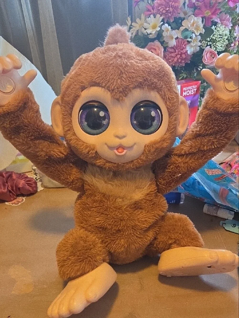 Plush Interactive Monkey Toy - Brown - (FurReal Friends) A Few Callouts